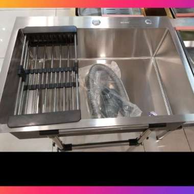 Promo Kitchen Sink 1 Lubang Besar ONAN 7050 Stainless
