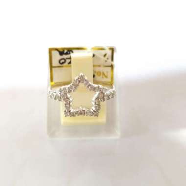 Cincin Star Bintang Berlian Diamond 0.52 ct Emas Putih 750