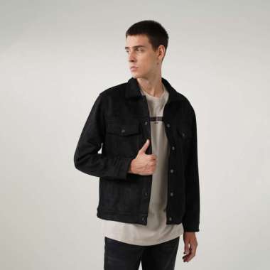 CELCIUS Suede Trucker Jacket I31000095C Hitam XL