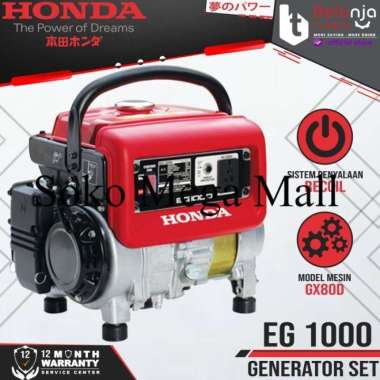 Obral HONDA Generator Set Bensin Portable EG1000 800 Watt Genset EG 1000