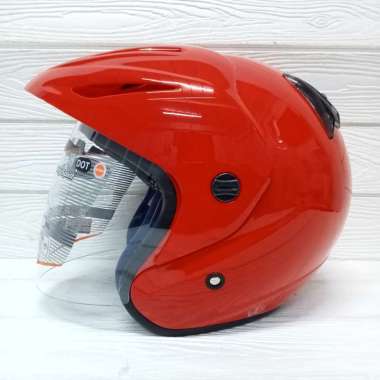 HELM INK CX 22 BLACK METALIK ORIGINAL HELM INK CX22 FIRE RED HELM INK TOPI ASLI ORI GARANSI SNI L