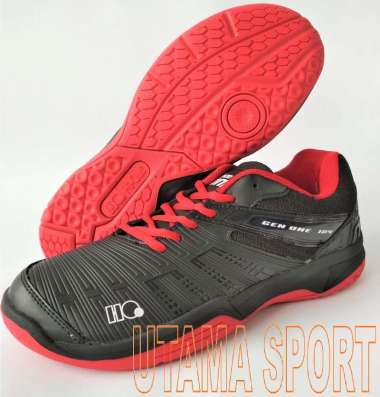 Sepatu Badminton Hiqua Gen One / Hi - Qua Generasi One / G 1 38 Black