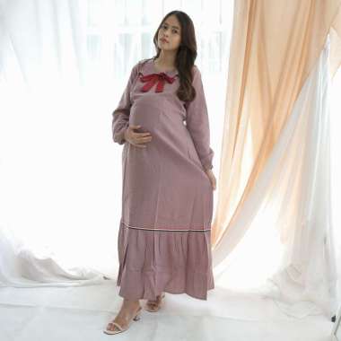 Baju Dress Ibu Hamil Menyusui Muslim Gamis Modis Sailormoon Katun Adem Terbaru Modern Murah- GMS 264