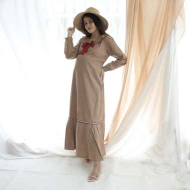 Baju Dress Ibu Hamil Menyusui Muslim Gamis Modis Sailormoon Katun Adem Terbaru Modern Murah- GMS 264