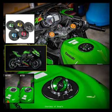 Cover Tutup Cap Tangki Tank Fuel Kawasaki Ninja ZX25R ZX 25R 2020 Blue