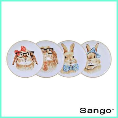 SANGO Set Piring Salad Easter Buny (Isi 4) Mix