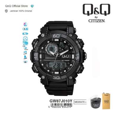 Q&Q QnQ QQ Original Arloji Jam Tangan Pria Digital Army -  GW87J010Y Black