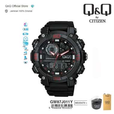 Q&Q QnQ QQ Original Arloji Jam Tangan Pria Digital Army -  GW87J011Y Black