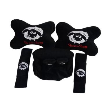 Custom 3in1 Shaun The Sheep Set Bantal Mobil - Black