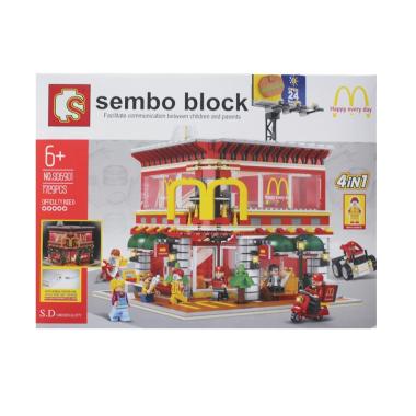 Sembo Block SD6901 McDonald's 4 IN 1 Mainan Blok dan Puzzle Multicolor