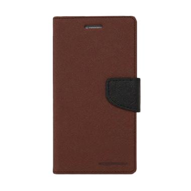 Mercury Fancy Diary Casing for Oppo Joy R1001 - Coklat Hitam