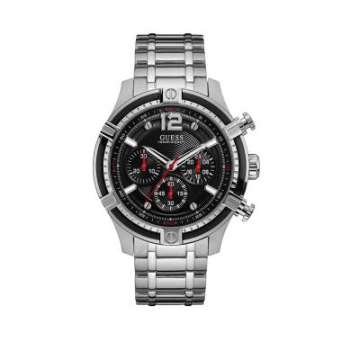 GUESS Stainless Steel Jam Tangan Pria - Hitam W0968G1