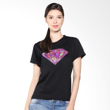 JCLOTHES Diamond Tumblr Tee Kaos Wanita - Hitam