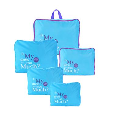 Toko Bagus Indo 5 in 1 Set Korean Travel Bag Organizer - Blue