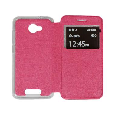 Aimi Flip Cover Casing for Smartfren Andromax B - Pink