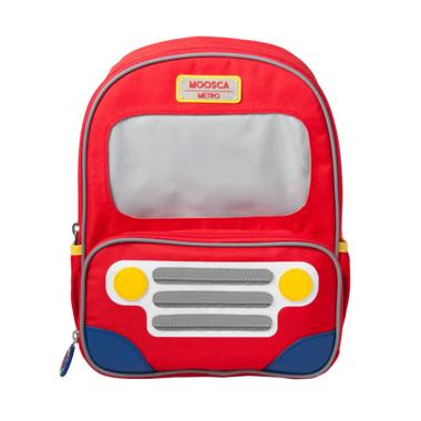 Moosca Kids Bus Backpack Tas Ransel Anak - Amazing Red