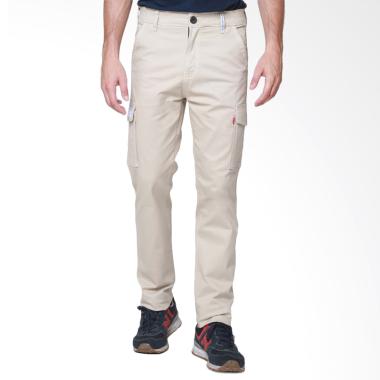 Oliveinch Cargo Baxter Celana Panjang Pria - Cream