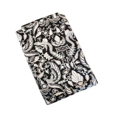 Batik Kusuma Sari Kain Batik Sutra Rentesan Latar Hitam