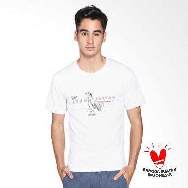 Indonesia Loh Kaos Sedia Ayam Penyet - White