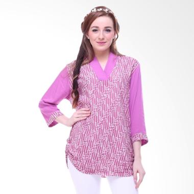 Latusca Atasan Blouse Batik Wanita Kasandra - Pink