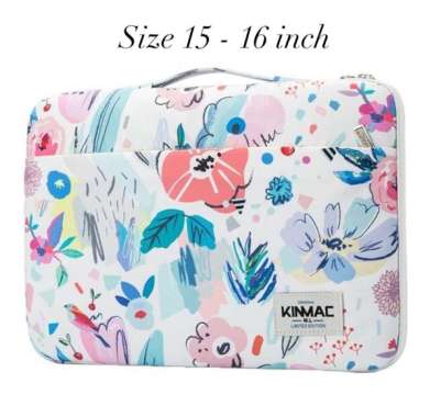 Tas Laptop Macbook KINMAC Handstrap Shockproof Size 15 - 16 inch White