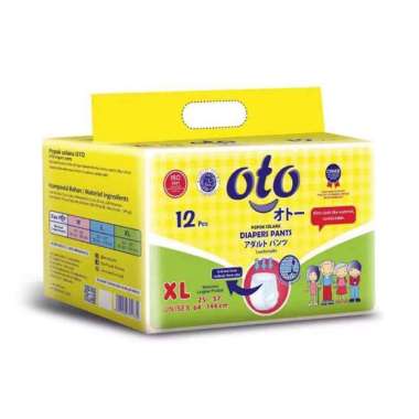 Promo Harga OTO Adult Diapers Pants XL12 12 pcs - Blibli