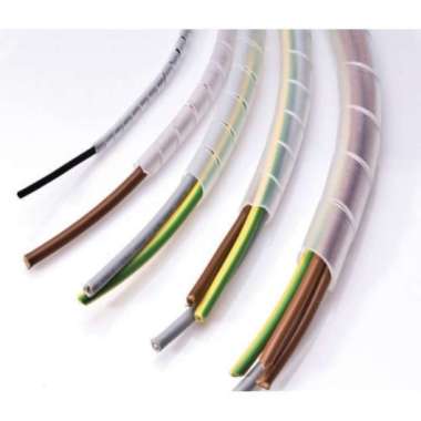 10 mm 10 meter Spiral wrapping band / pelindung kabel putih