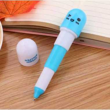 OEM RB-A4 Pulpen Emoticon Vitamin / Pen Unik / Pena Kapsul / Pulpen Stationary Souvenir Pernikahan B