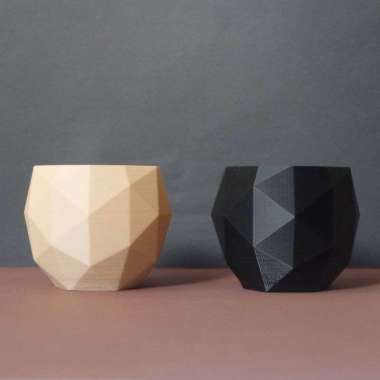 POT GEON MINI POT KAKTUS SUKULEN FILAMEN KAYU 3D PRINT HIASAN KAMAR TAMAN RUANG TAMU