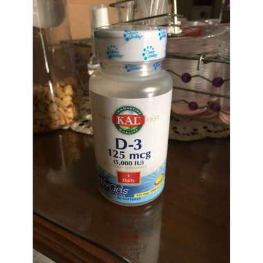 KAL Vitamin D3 5000 iu 5000iu D 3 125 mcg 125mcg (90) ORI exp mar 2023