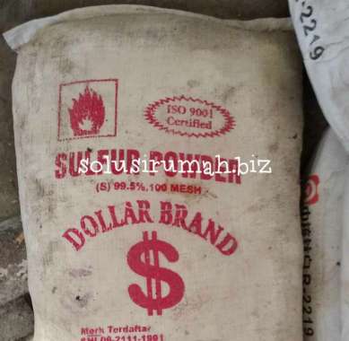 BELERANG BUBUK SEMPROT KANDANG WARNA KUNING SULFUR POWDER PERkg
