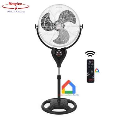Maspion PW 2001 RC Kipas Angin Berdiri Remote Power Fan [20 Inch] Hitam