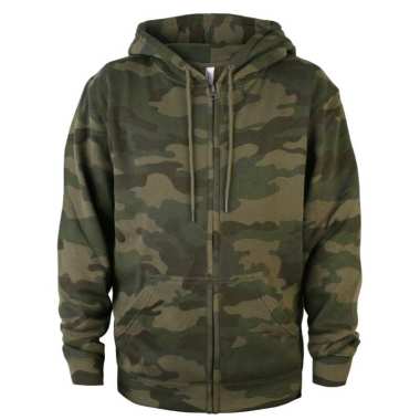 Jaket Sweater Hoodie Polos Original - NSA Zip Hooded 9600 - CAMO, Ukuran Pakaian S FOREST CAMO