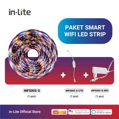 in-Lite Paket Lampu Smart Wifi LED Strip 2 Meter