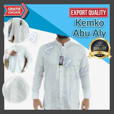 Baju Koko Kurta Yamani Kemeja Koko Lengan Panjang Abu Aly Dewasa Original by Ammu XL