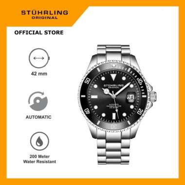 Stuhrling Regatta Jam Tangan Diver Automatic Pria [792-01] - Hitam