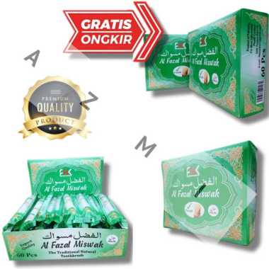 Promo Siwak Holder Kayu Al Fazal isi 60pcs Siwak Miswak Alfazal Holder