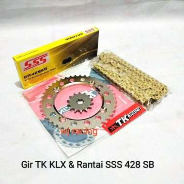 Gear Set TK Racing KLX 150 size 45 - 50 & Rantai SSS 428 SB 15 45