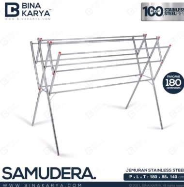 Jemuran Baju Stainless Steel 9 Palang / Drying Rack