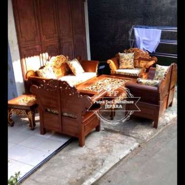 Mebel Jati Kursi Jati - Meja Kursi Tamu Madura - Kursi Sofa Busa Free