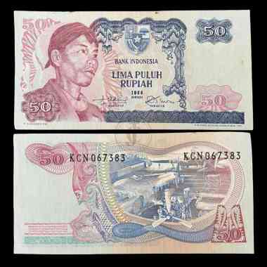 Uang Kuno Indonesia 50 Rupiah Sudirman