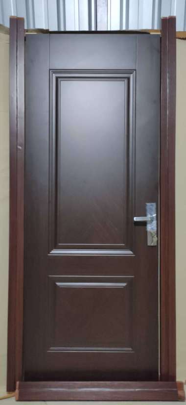Pintu Kayu Minimalis Engineering Door Solid Wood Premium Motif Kotak