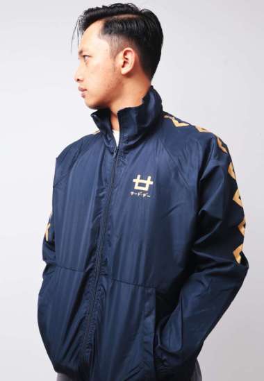 Third Day MOA25 Jaket Sporty Parka Pria Parasit Zigzag Navy Gold S