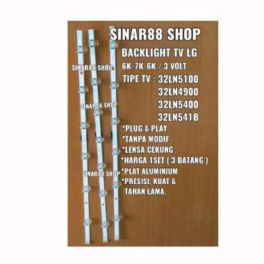 BACKLIGHT TV LG 6-7-6 6K 7K 6K 3V 3 VOLT 32LN5100 32LN4900 32LN5400 32 LN LAMPU LED BL