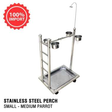 Tangkringan Stainless Import Small - Medium Parrot Afgrey kakaktua