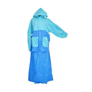 JAS HUJAN Setelan Jaket Rok Merk Gajah Salsa Promo TERMURAH - Biru Biru