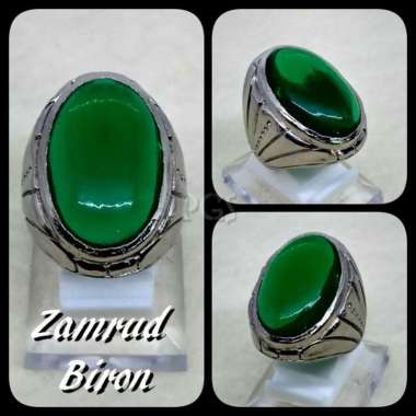 CINCIN BATU AKIK PERMATA ZAMRUD BIRON BIG SIZE HIJAU MEMPESONA PALING MURAH !!! RING 7