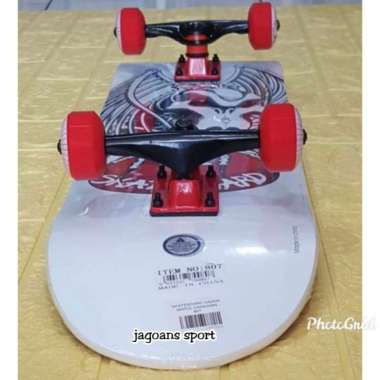Papan Skateboard Dewasa Canadian Maple XL Pasir Hitam Full set Kazor - Putih 100 % ORIGINAL Multicol