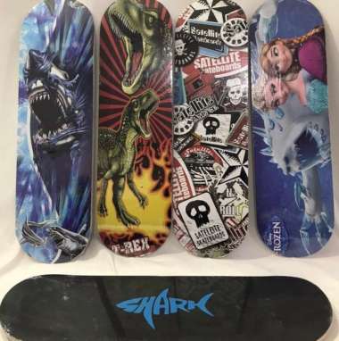SIZE XL AMPLAS PASIR - PAPAN LUNCUR SKATEBOARD FULLSET DEWASA BESAR - MOTIF RANDOM 100 % ORIGINAL Mu