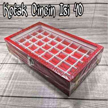 Kotak Cincin Batu Permata Box Kaca Isi 40 Premium isi 100